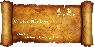 Viola Márton névjegykártya