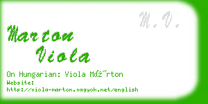 marton viola business card